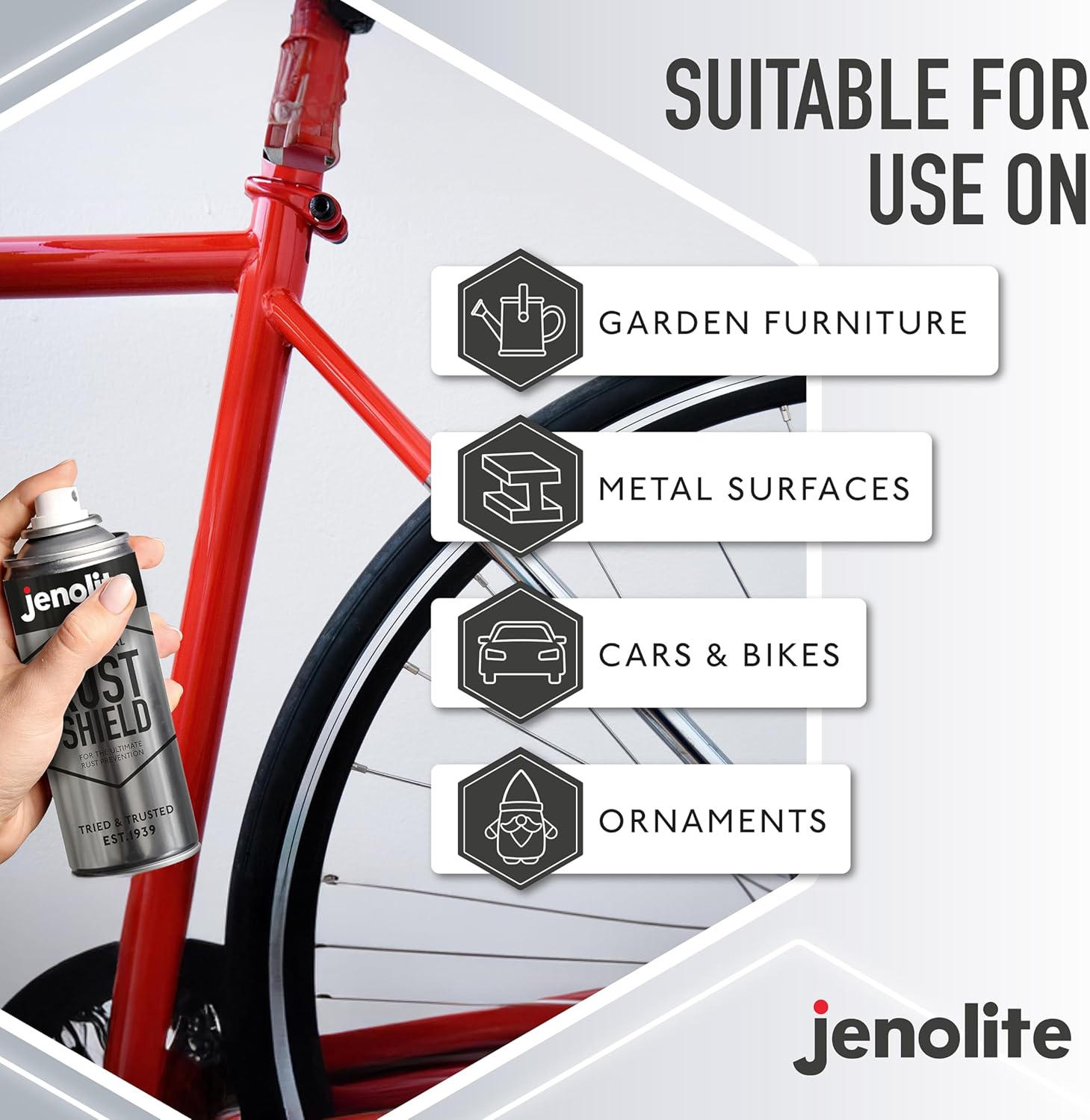 Detalle de JENOLITE Rust Shield: Vernice Protettiva Trasparente Spray Antiruggine 400ml