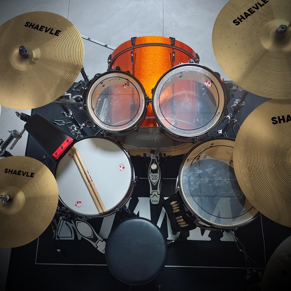 Thumbnail 5 de SHAEVLE Beckenset (5-teilig) inkl. 14" HiHat, 16" & 18" Crash sowie 20" Ride – Golden Alloy Cymbal Set