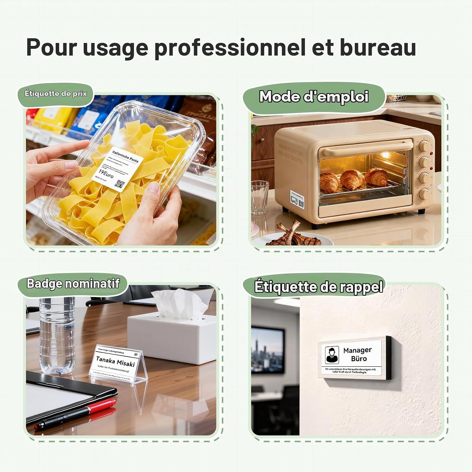 Detalle 2 de NIIMBOT B21 HK-B21-MintGreen-DE mini-labelprinter, thermisch, Bluetooth, mintgroen