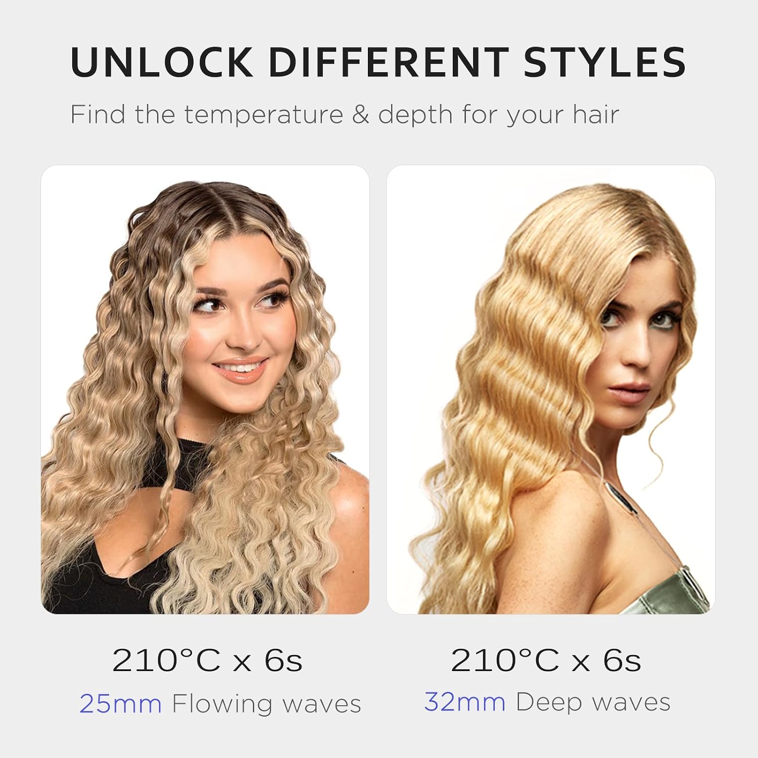 Detalle 2 de janelove 4-in-1 Lockenstab 19–32 mm 💇♀