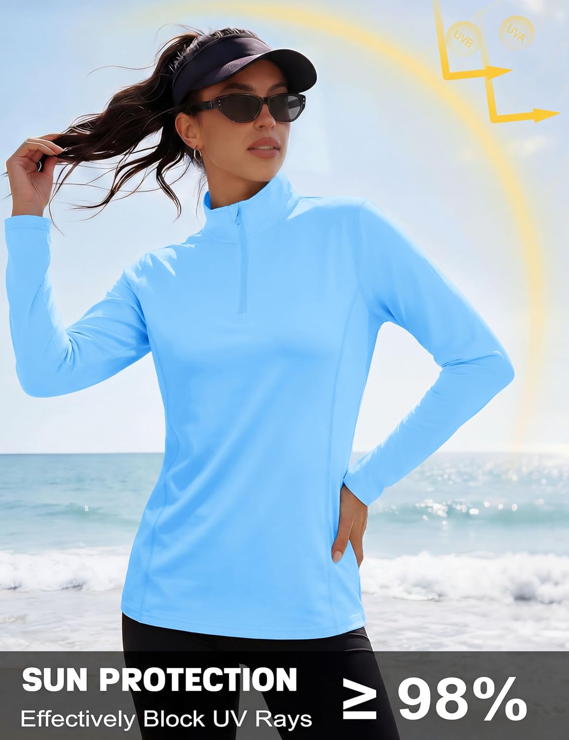 Detalle 1 de MAGCOMSEN Women's Quarter-Zip Shirt Polyester
