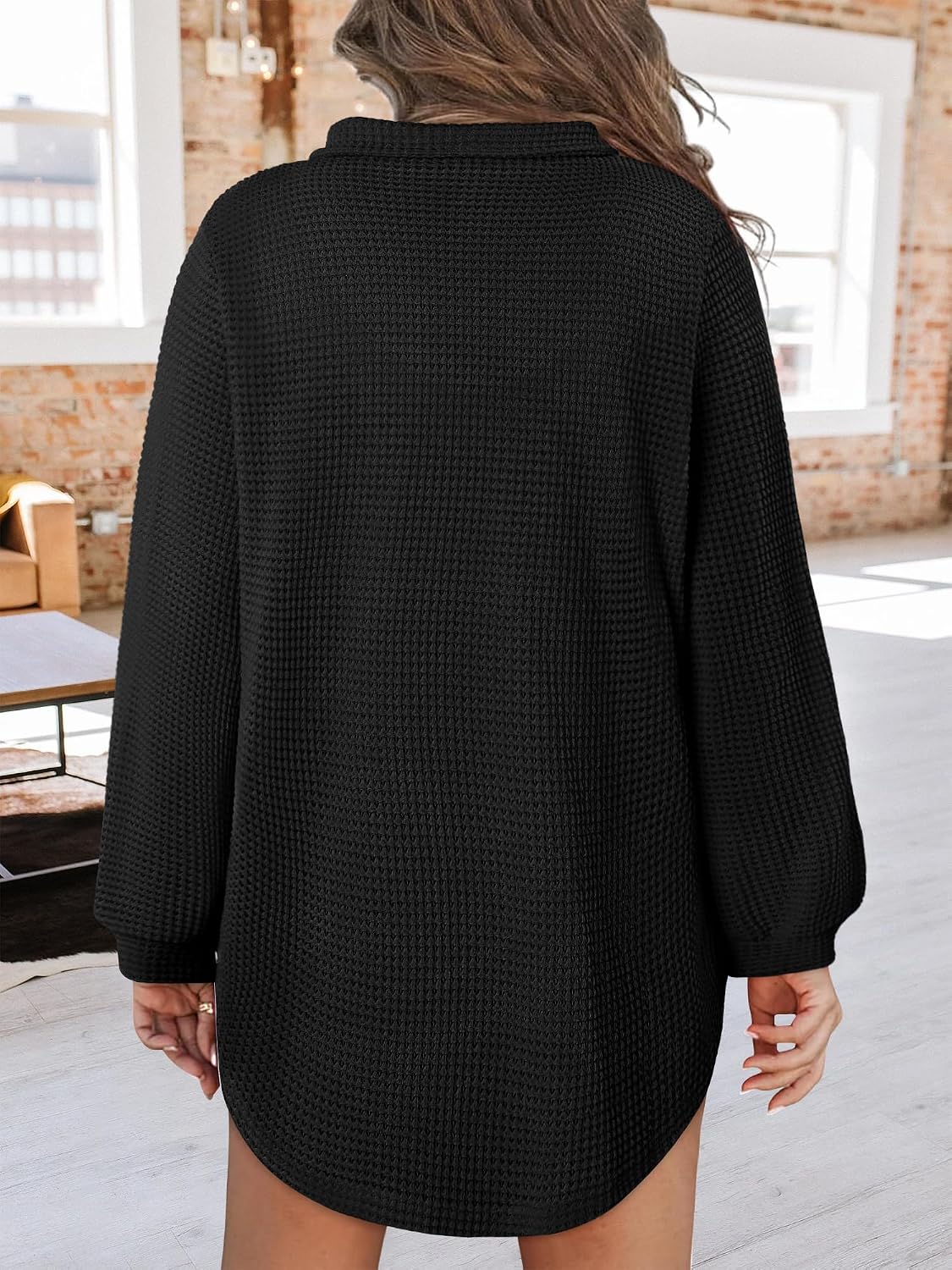 Detalle 1 de BETTE BOUTIK Women's Waffle Knit Top
