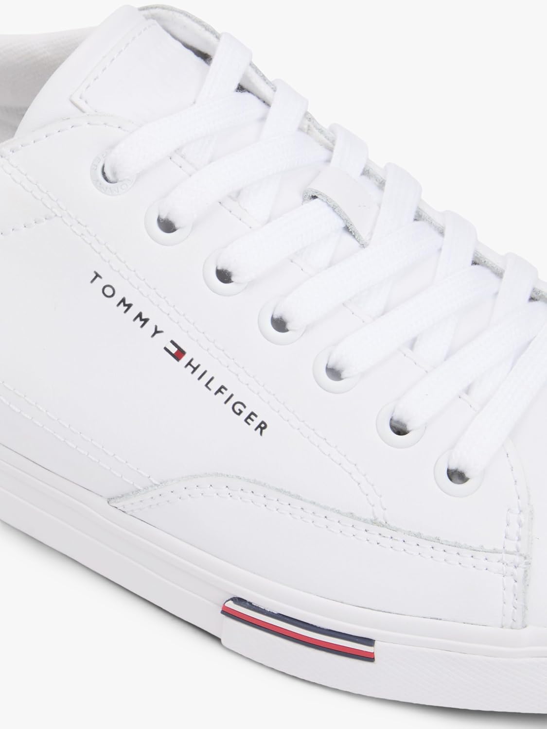 Detalle 2 de Tommy Hilfiger Vulc Core RWB Long Lace in pelle, basso da uomo (FM0F/…)