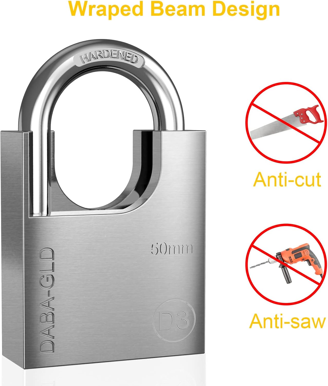 Thumbnail 4 de Diyife Bike Lock Heavy Duty [Reforced Version] 1m x 6mm Chain with 50mm Padlock