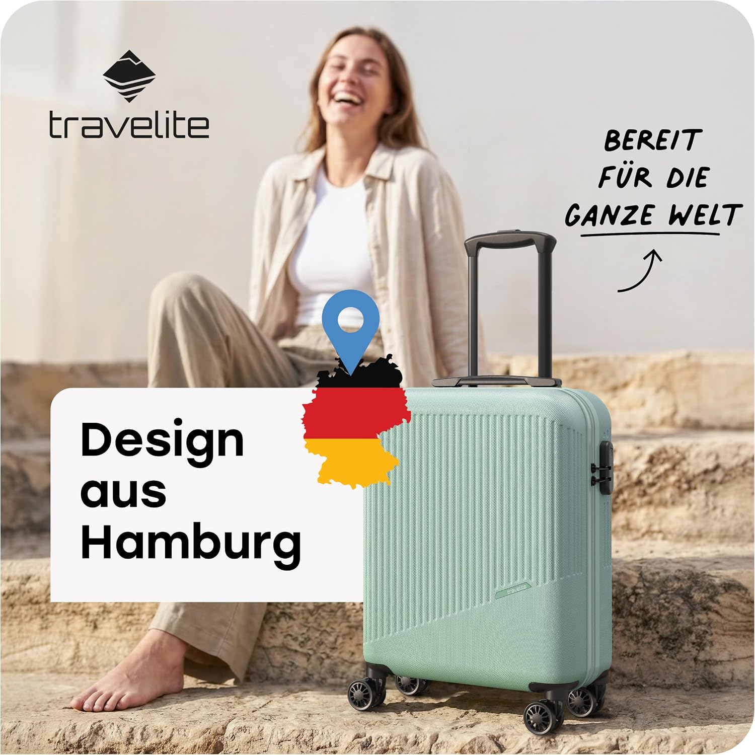 Thumbnail 1 de Travelite Bali Handgepäck Trolley klein – 55×39×20 cm, 34 L, 2,5 kg, Kratzfeste Hartschale