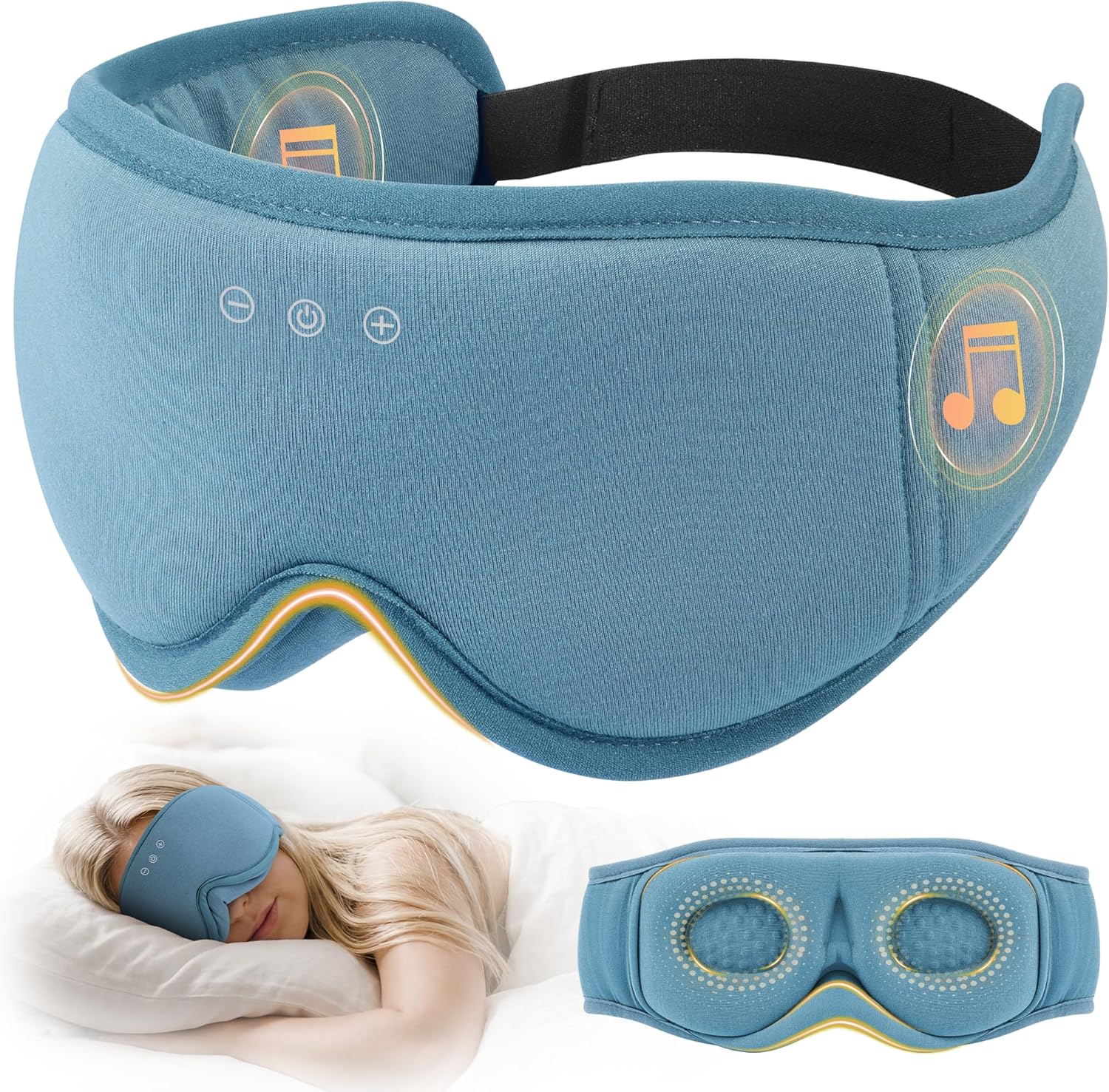 Thumbnail 6 de LOVE EYE Masque de Sommeil Bluetooth avec Écouteurs Sans Fil – Bandeau Audio 100% Occultant