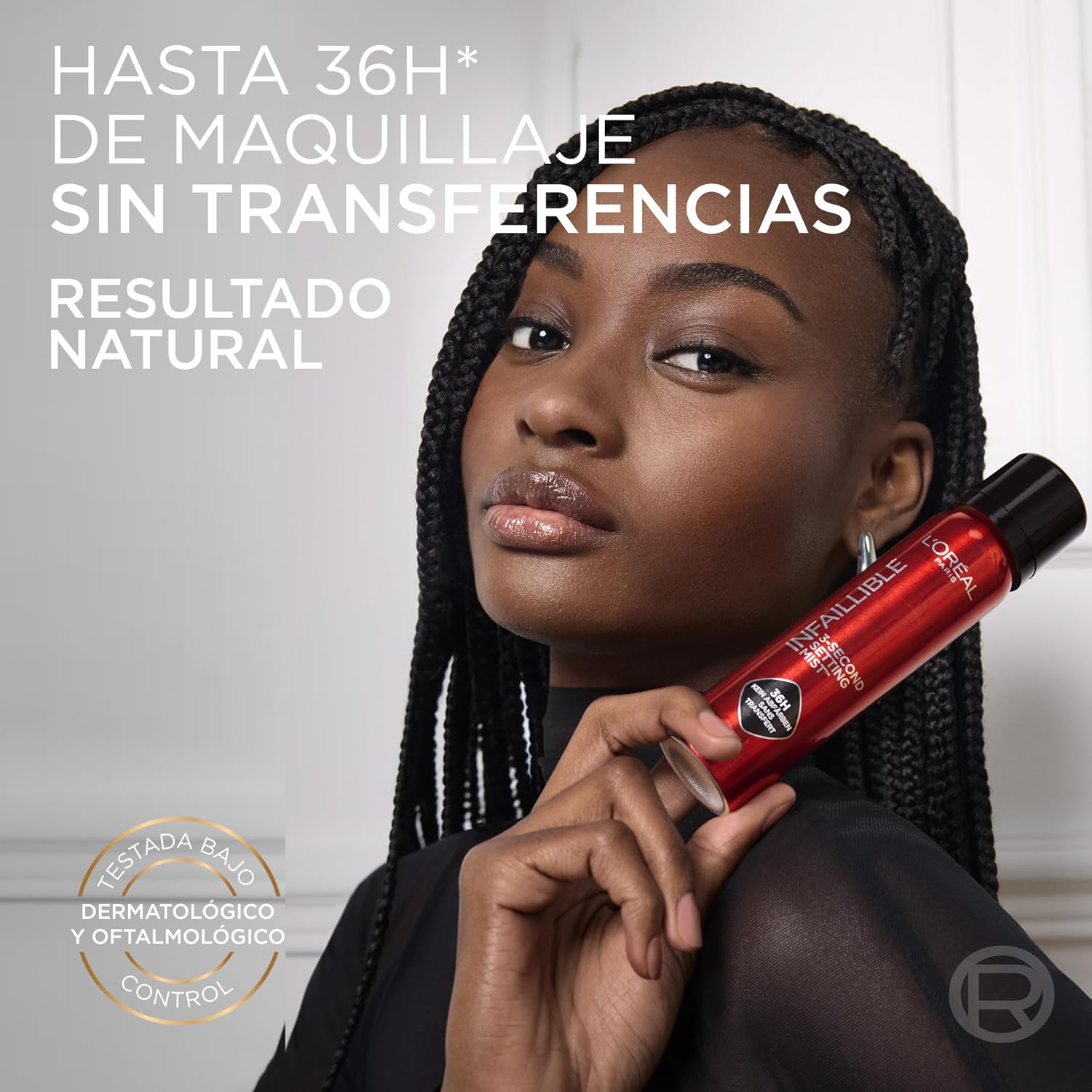 Detalle 2 de L'Oréal Paris Infaillible Spray fijador de maquillaje XL (150 ml) con hasta 36 h
