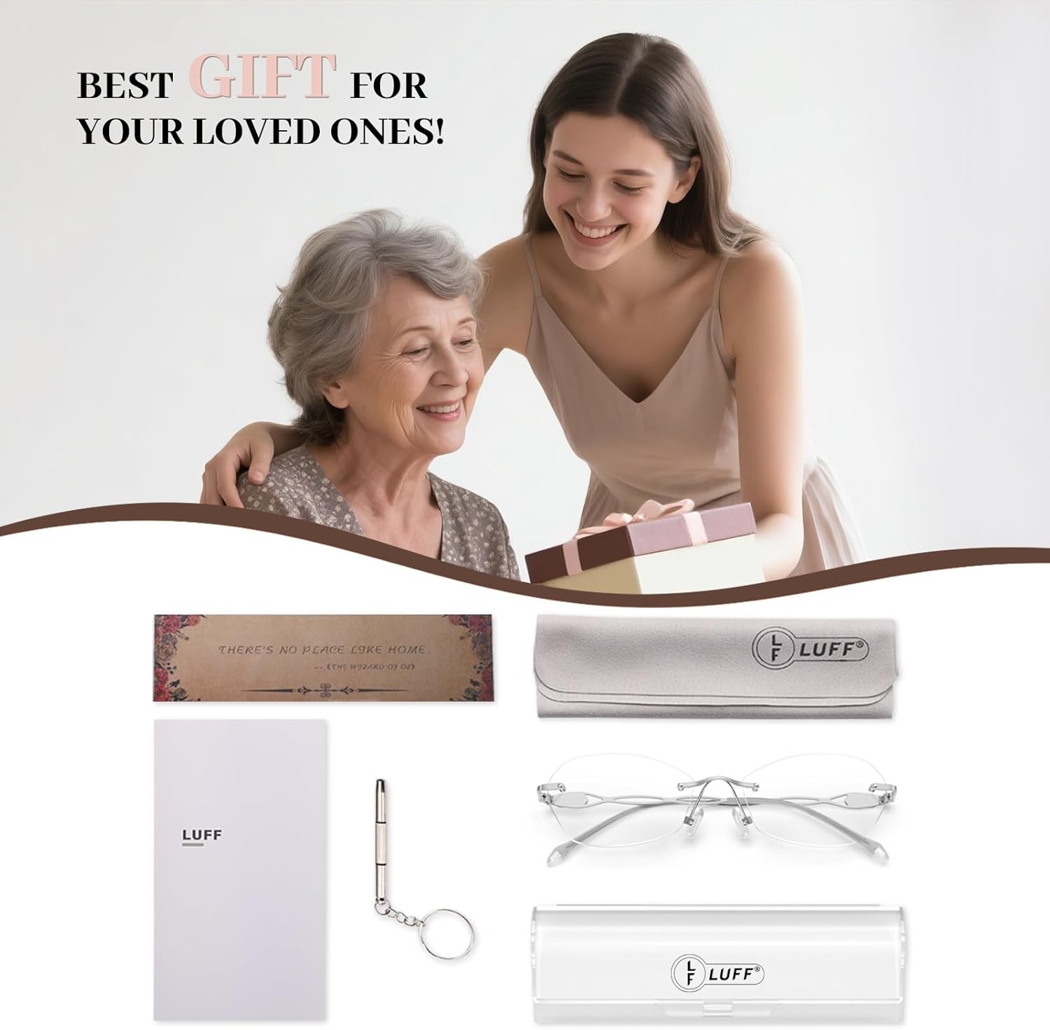 Thumbnail 6 de LUFF Rimless Reading Glasses for women and men – blue light blocking lightweight metal computer readers