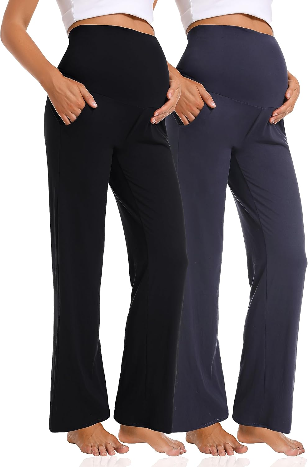 Thumbnail 6 de Foucome Women's Maternity Trousers: Casual, Loose & Cozy Wide-Leg with Pockets