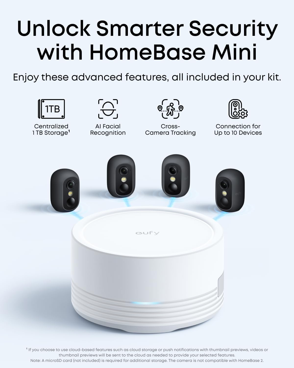 Detalle 2 de eufy Security eufyCam C35 4-Camera Kit, 1080p, Color Night Vision, IP67