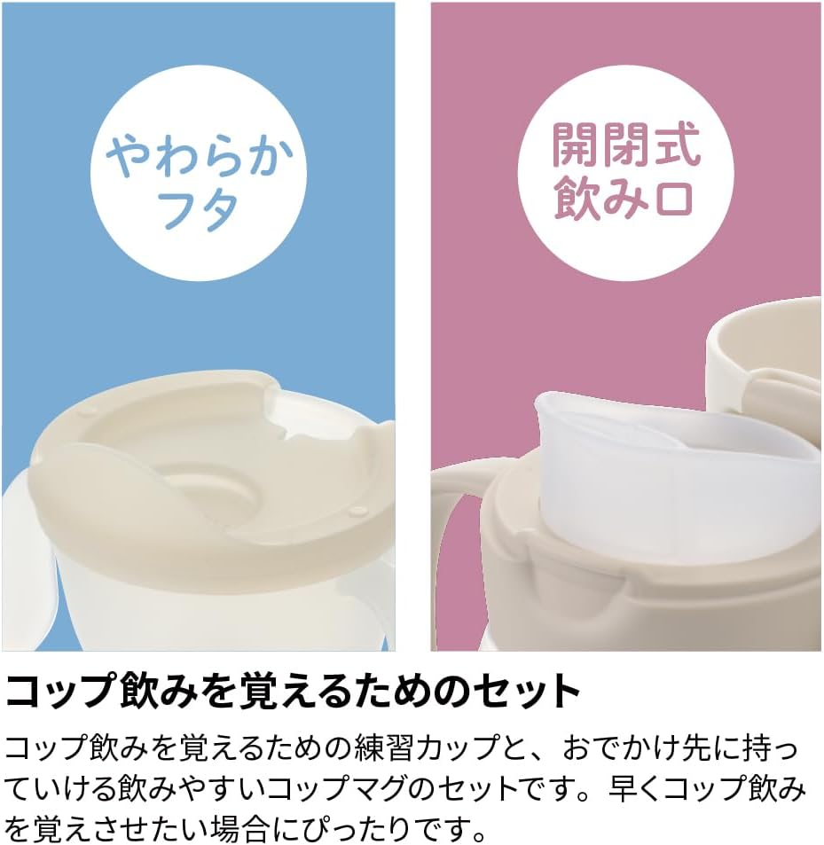 Detalle de リッチェル トライ コップ飲みマスターセットR さくらんぼ|4カ月頃から・ハンドル付き