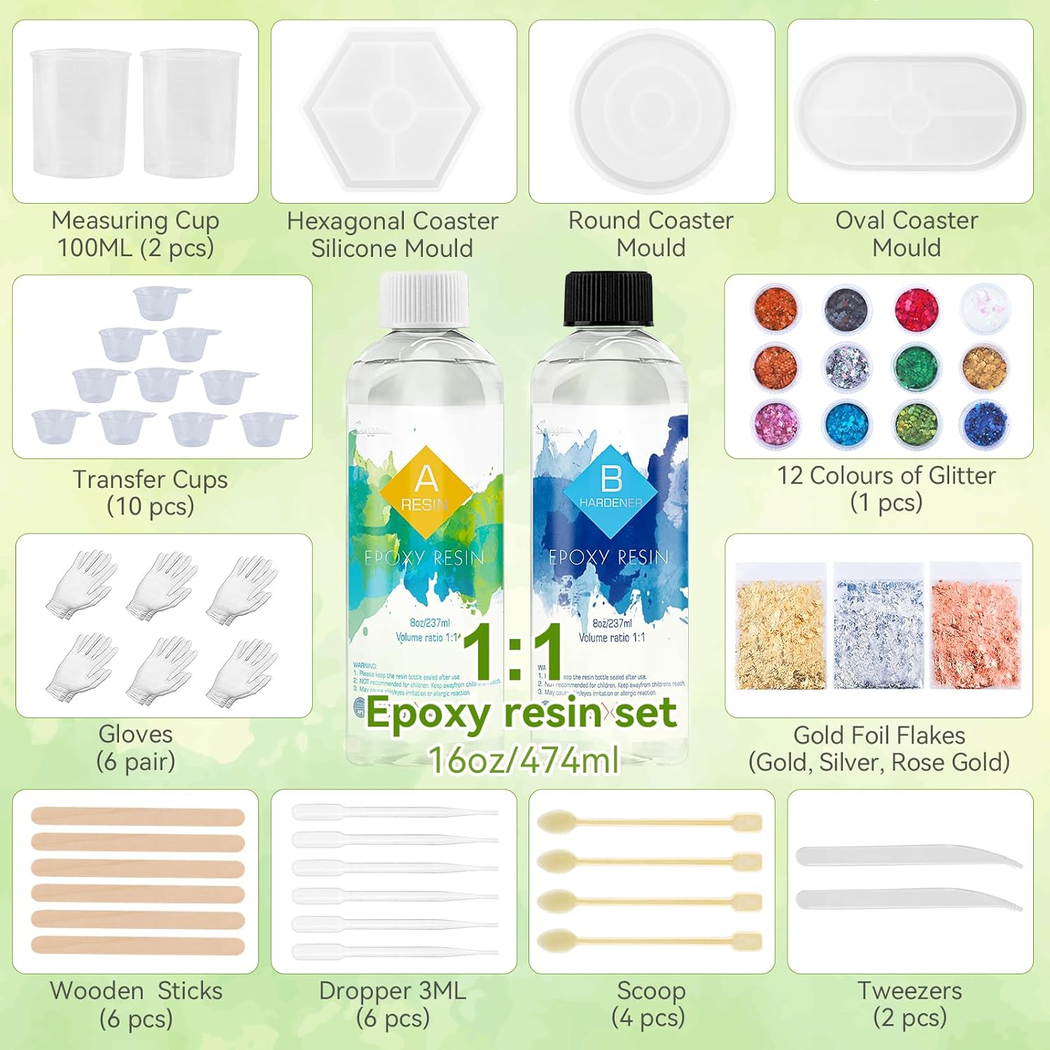 Thumbnail 1 de Epoxidharz Set Anfänger 474 ml Glasklar