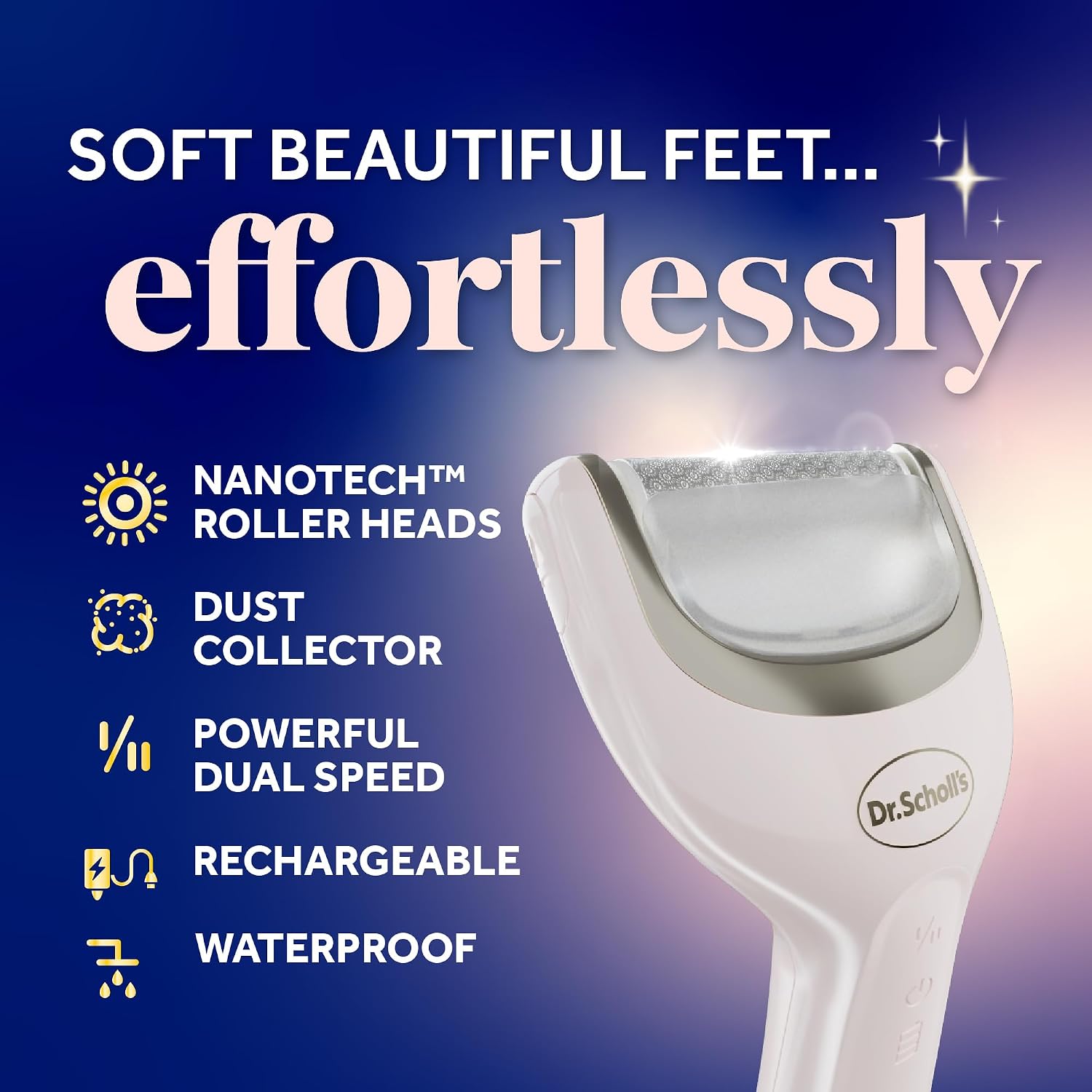 Thumbnail 2 de Dr. Scholl's Pedi Perfect Luxe Electric Foot File Kit with Cream, 3 Roller Heads