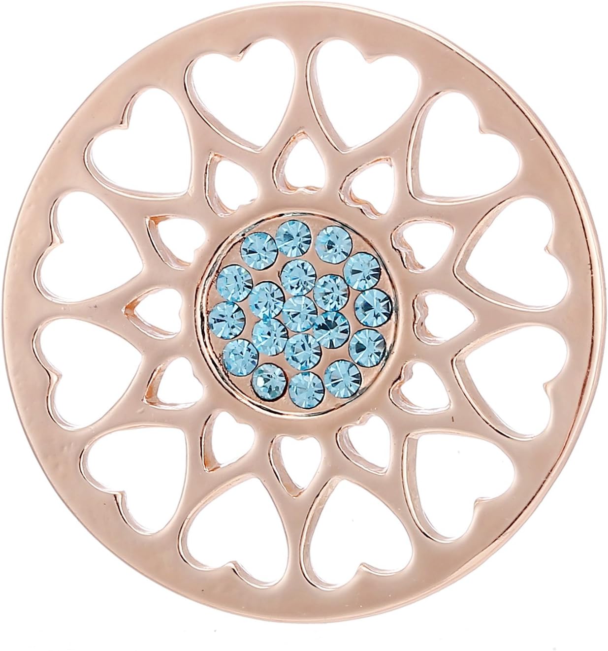 Detalle de Morella Collana Donna 70 cm in Acciaio Inossidabile Dorato con Moneta Intercambiabile da 33 mm