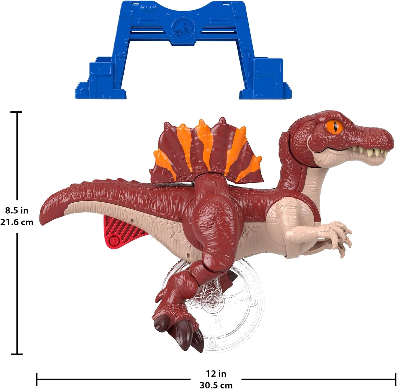Detalle de Fisher-Price Imaginext Jurassic World: Die Wiedergeburt – Sprintender Spinosaurus, ca. 23 cm (JFR24)