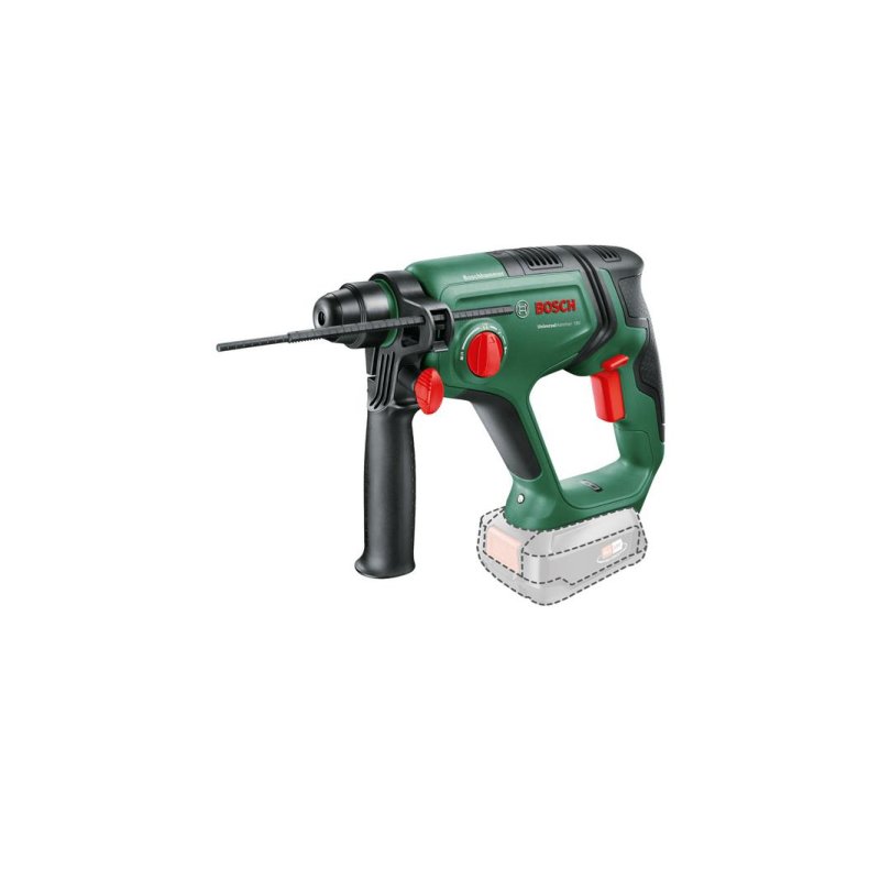 Detalle de Bosch UniversalHammer 18V SDS-plus: taladro percutor inalámbrico para trabajo en obra