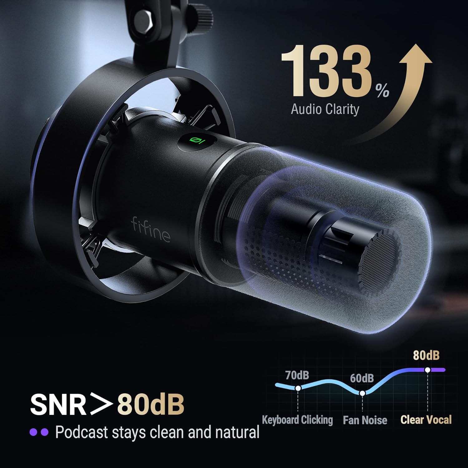Thumbnail 3 de FIFINE AmpliTank K688 Dynamic Microphone: Versatile USB/XLR Studio Mic