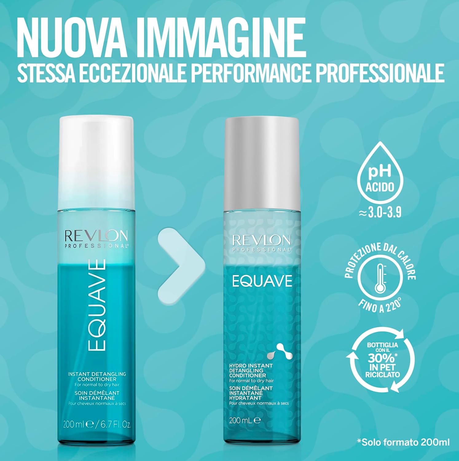 Detalle de Revlon Professional Equave Hydro Bi-Phase Detangling Conditioner – Balsamo senza Risciacquo per Capelli Normali/Secchi 200 ml