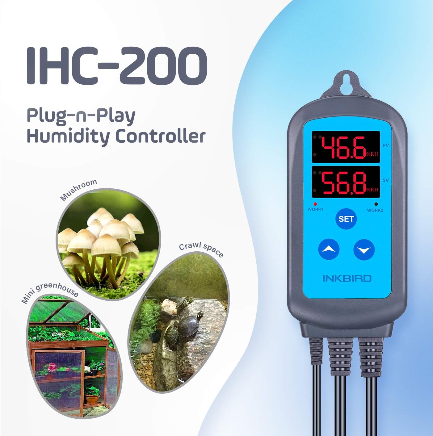 Thumbnail 5 de Inkbird IHC-200 humidity controller for humidifier/dehumidifier 🌡