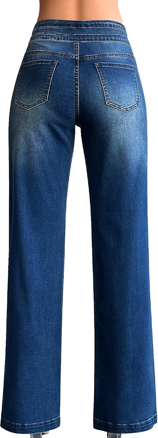 Detalle 2 de roswear Wide Leg Jeans High Waisted