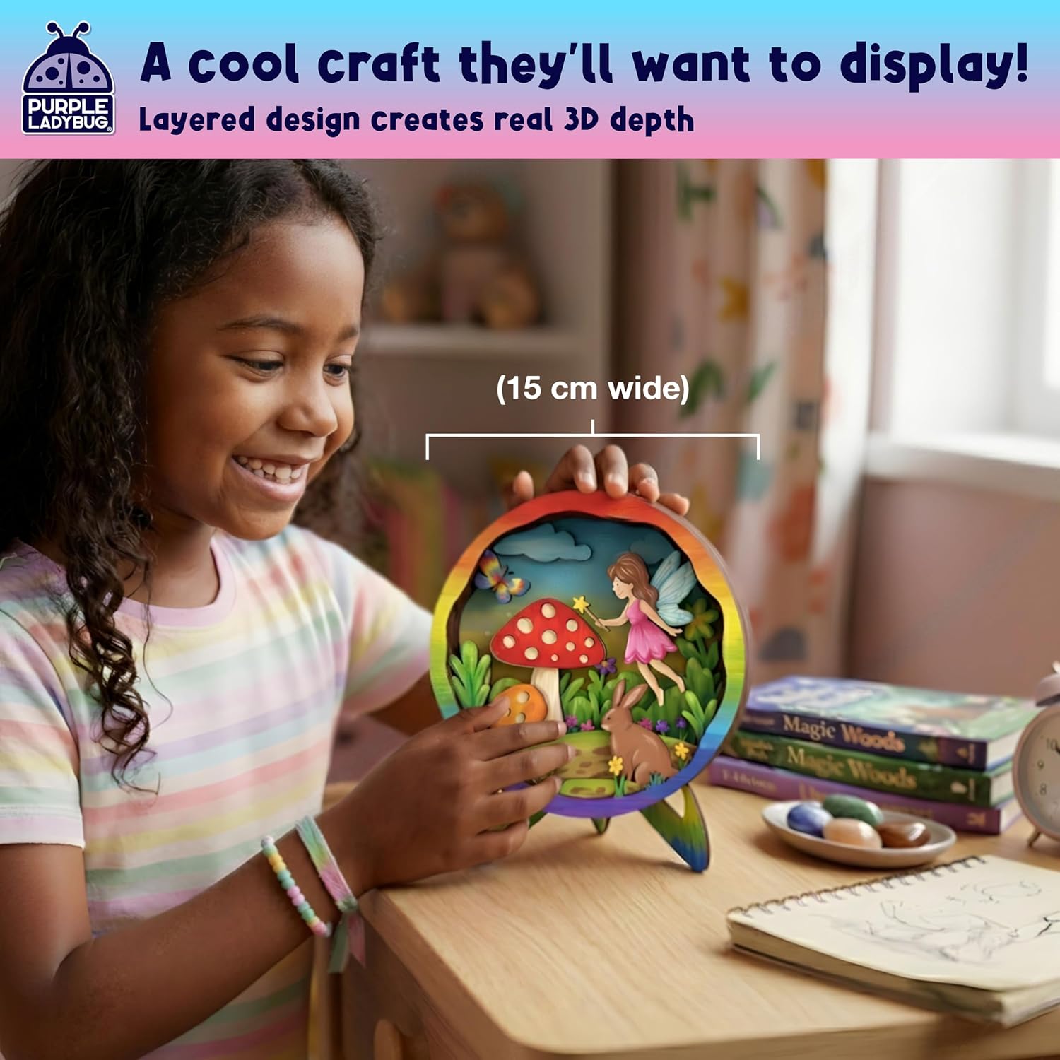 Thumbnail 3 de Fairy 3D Paint Your Own Sets for Kids by Purple Ladybug — Wooden Craft Kit
