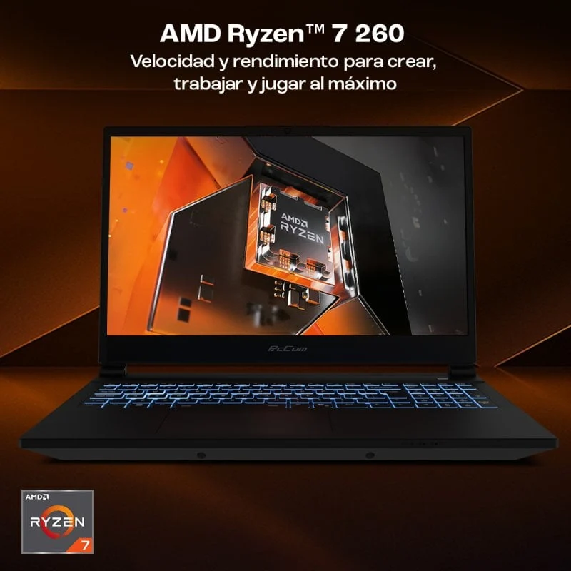 Detalle 2 de PcCom Revolt 5050: Ryzen 7 260, RTX 5050 y 15.6" para trabajo, juego y creación