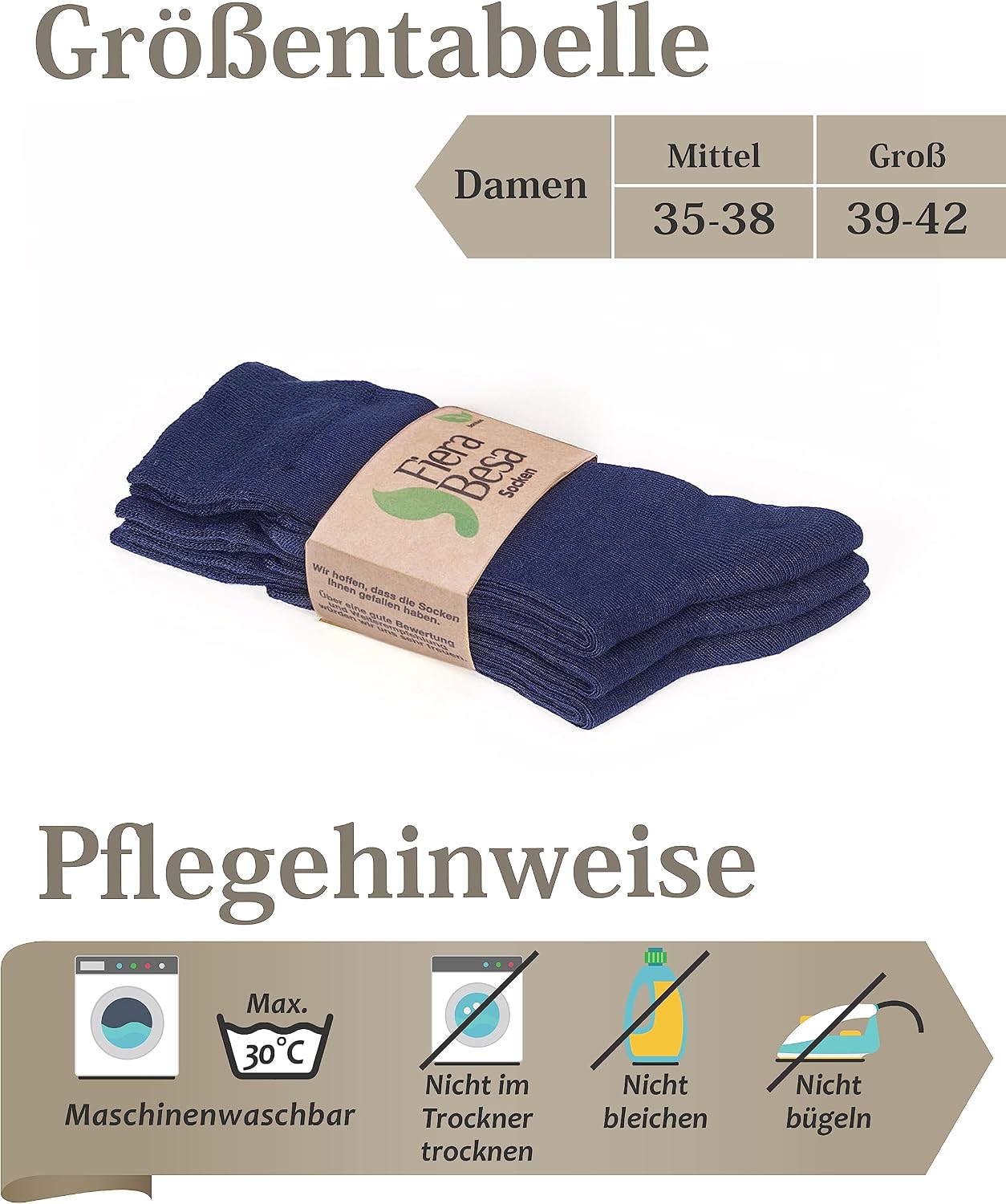 Detalle 1 de Fiera Besa damessokken van bamboeviscose met lycra, set van 3 paar