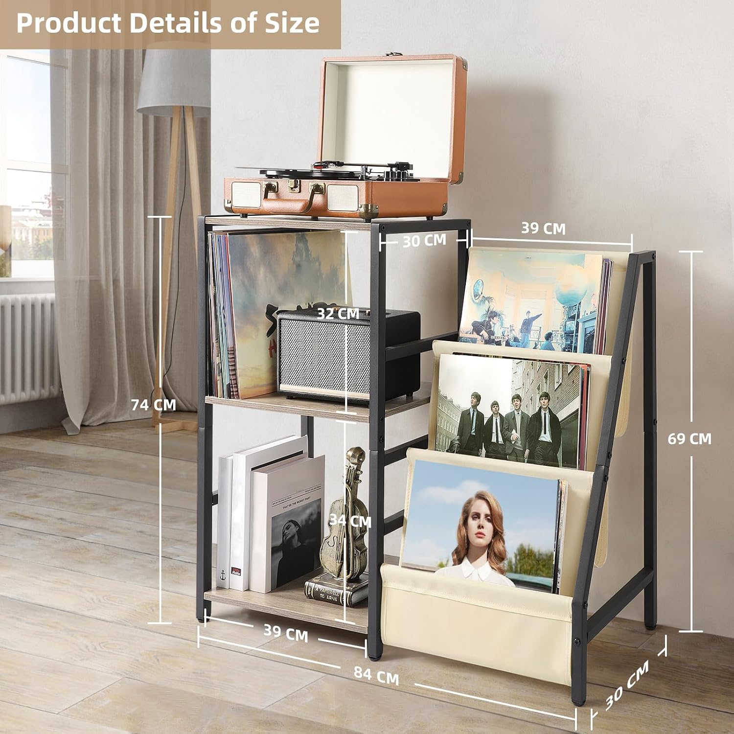 Detalle 2 de Stand per vinili 3 livelli 84 cm