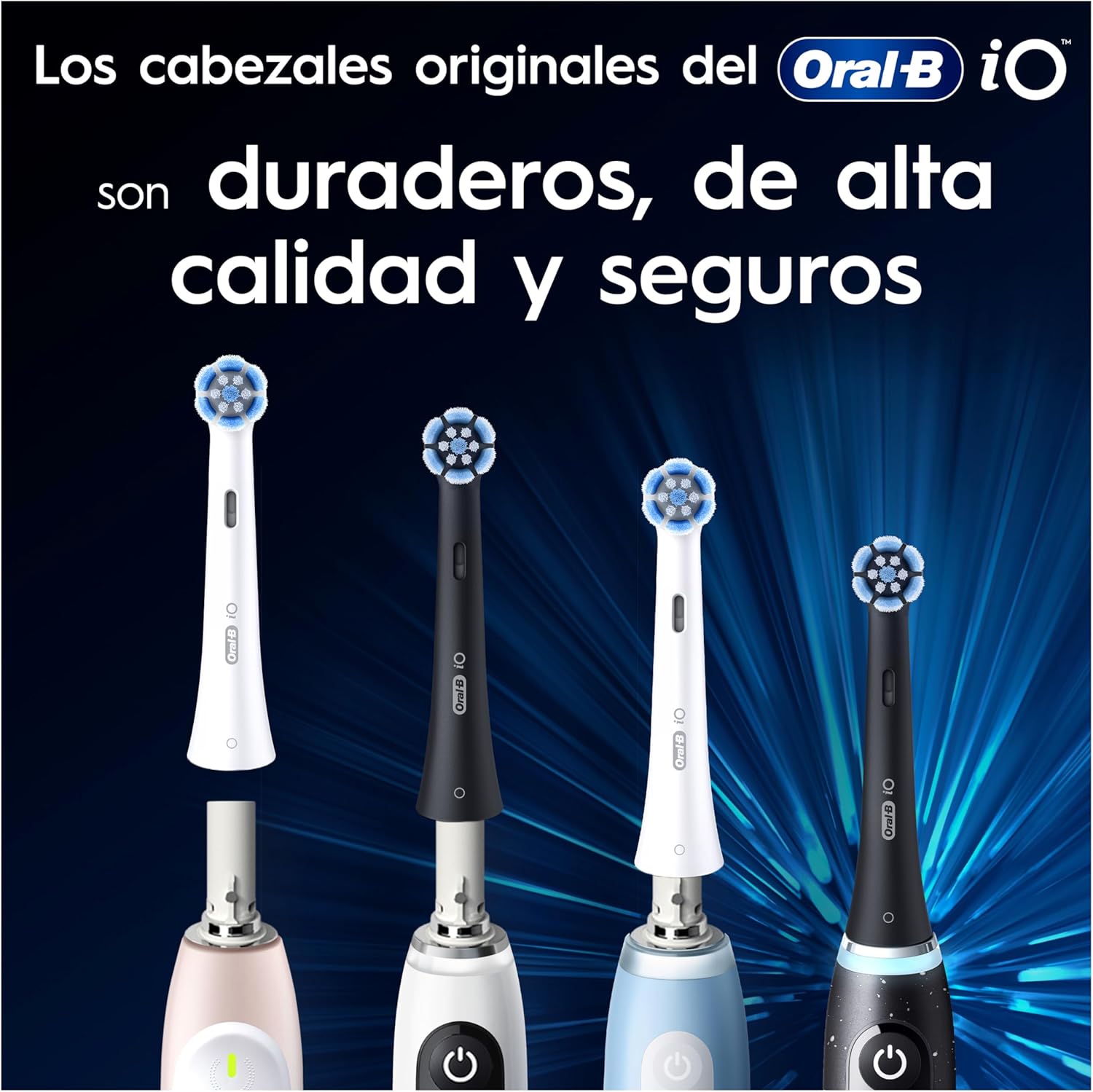Detalle 1 de Oral-B iO Gentle Care: 8 Recambios Originales para Sensibilidad 🦷