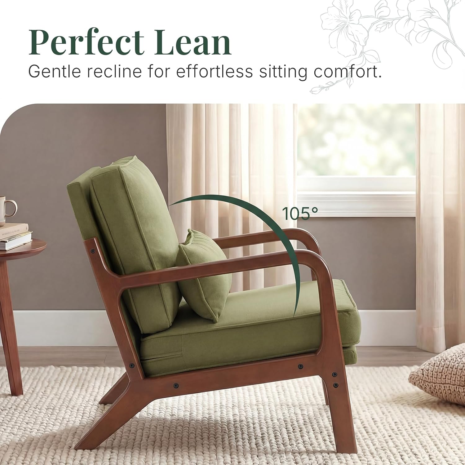 Detalle 1 de DUMOS Accent Chair, 16-Inch Seat Height