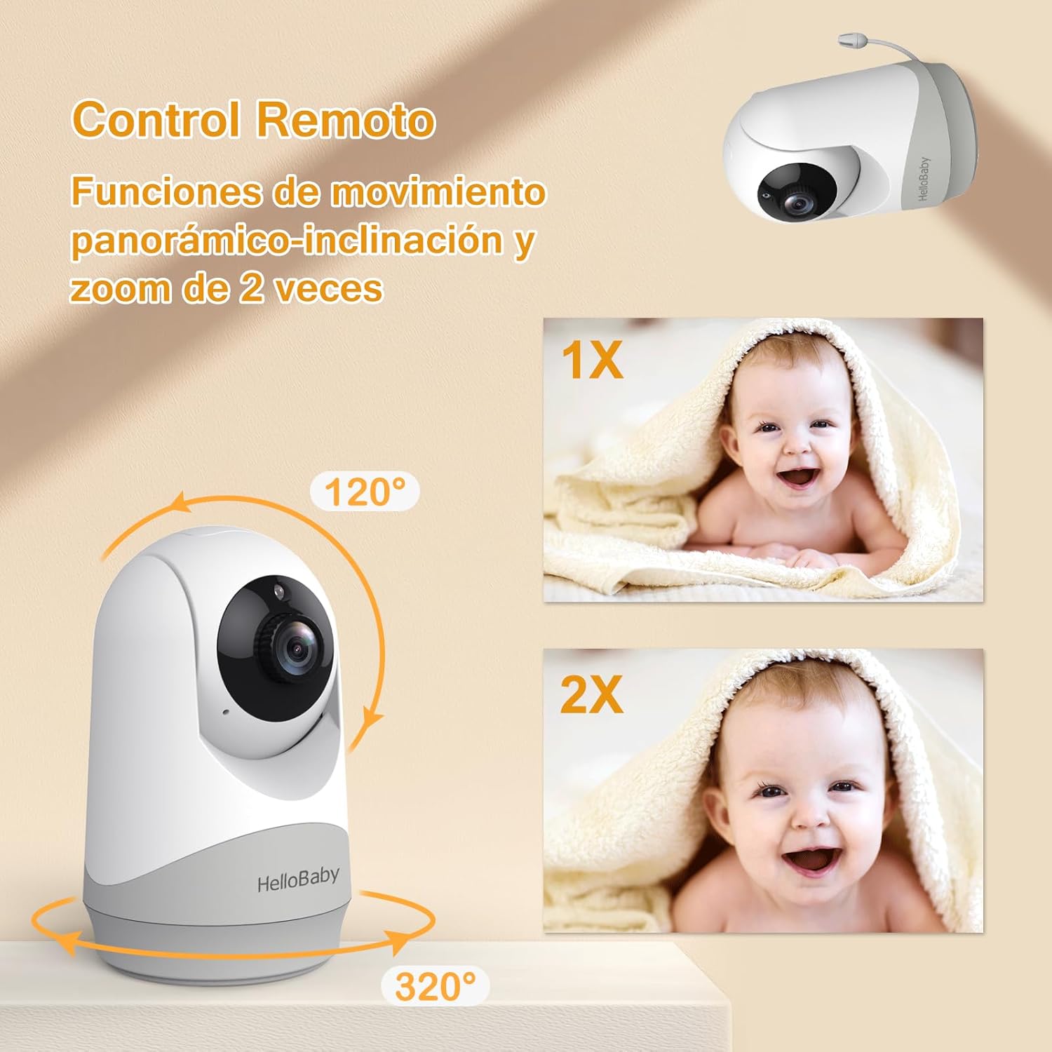 Thumbnail 2 de HelloBaby Cámara Vigilancia Bebe Monitor