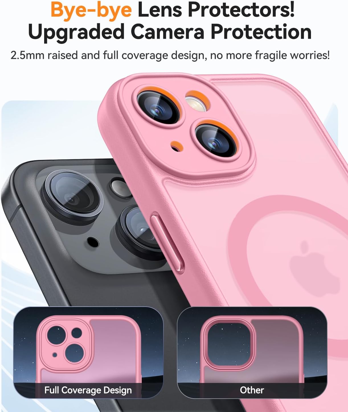 Thumbnail 3 de CANSHN Coque Magnétique pour iPhone 13 Mini (5,4 pouces) – Protection intégrale et finition mate Rose