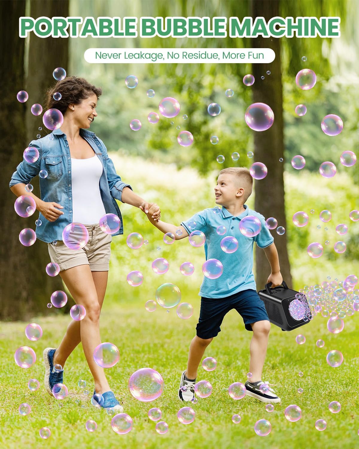 Detalle 1 de Bubble Machine Automatic Bubble Blower 200ML