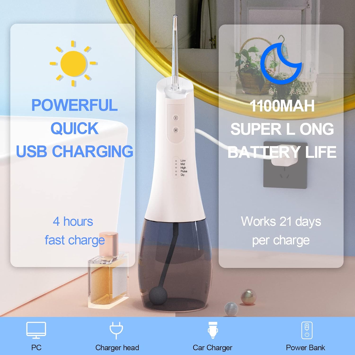 Thumbnail 5 de Portable Water Dental Flosser 2000mAh 5‑Mode