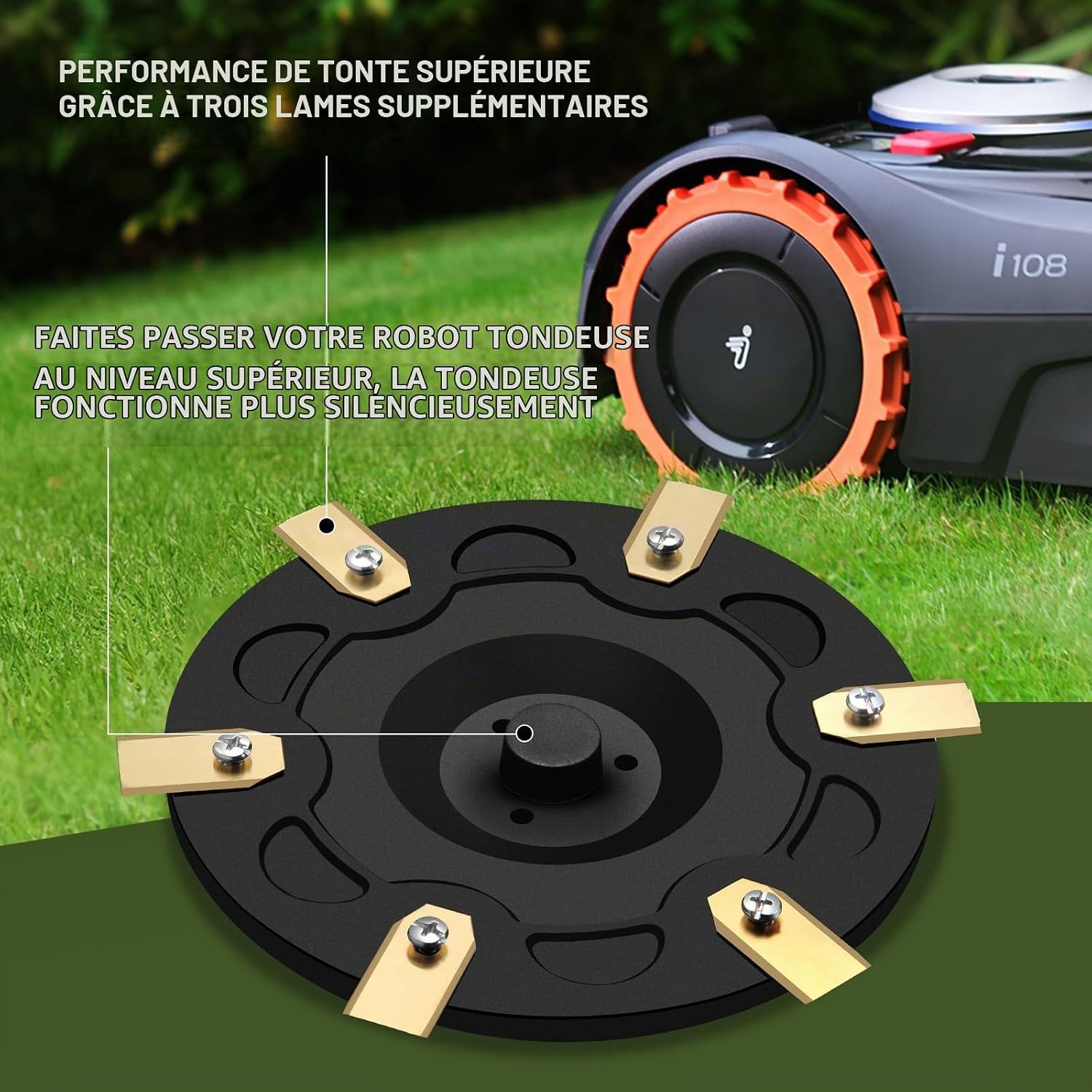 Thumbnail 5 de Plate-i105E-Navimow vervangmesschijf met 6 titanium messen voor Segway Navimow
