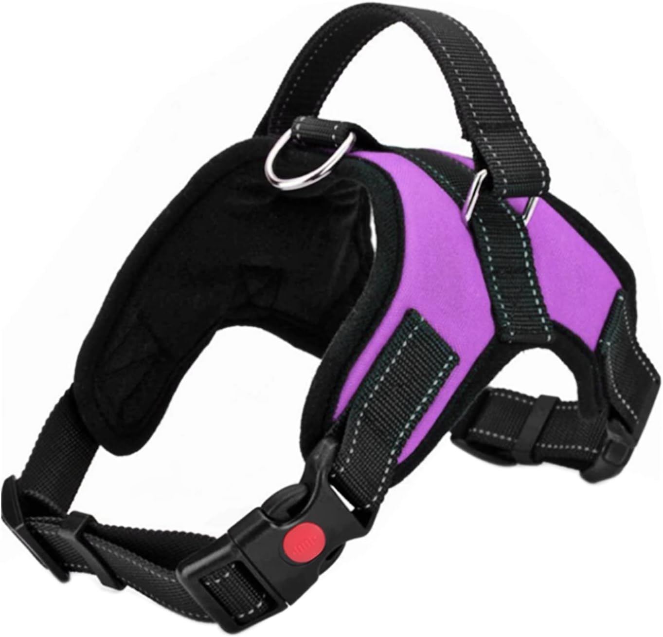 Detalle de FYY No Pull Dog Harness (M-Purple) with Breathable Air Mesh, Reflective Strips & Safety Handle