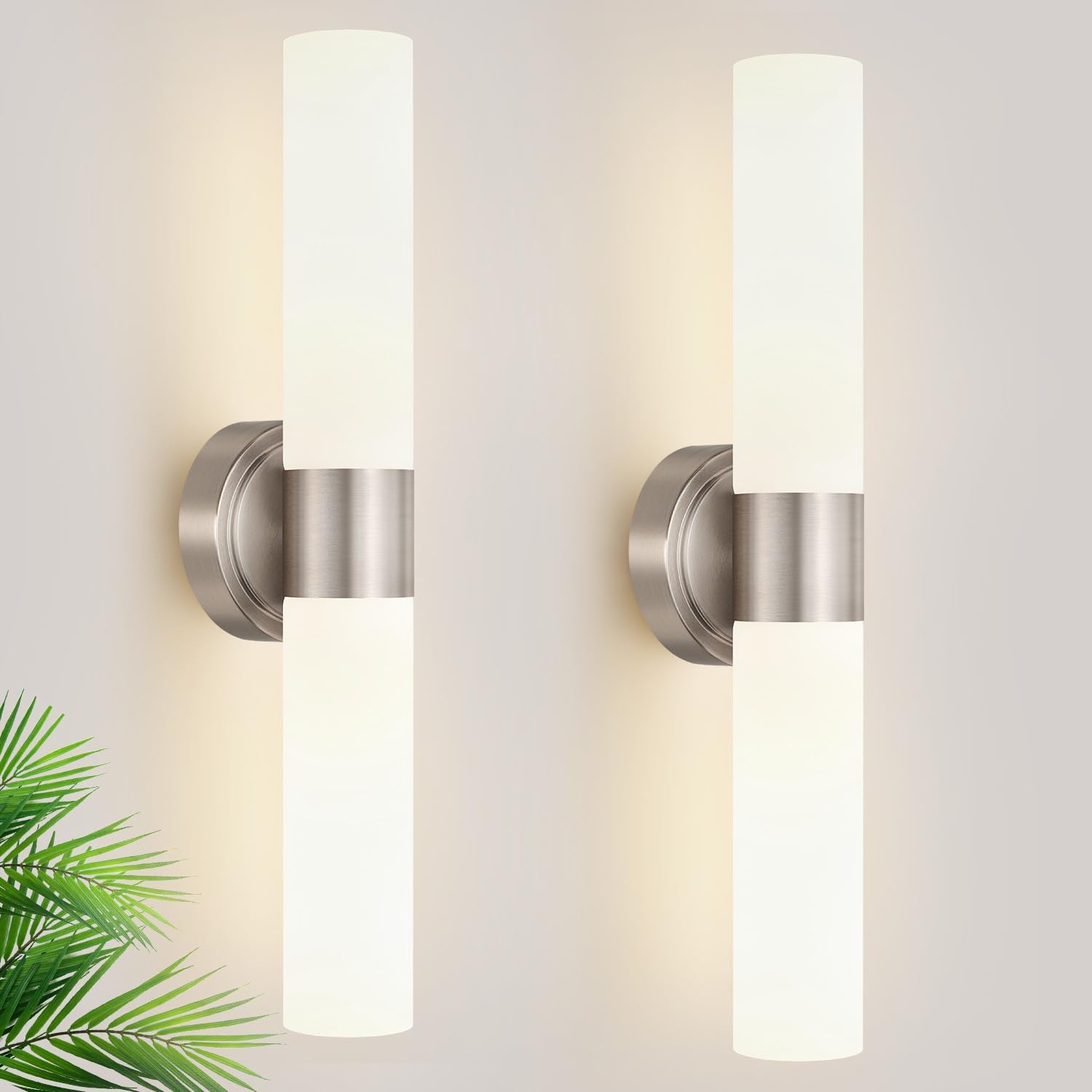 Detalle de Meybiok Wall Sconces, Brushed Nickel