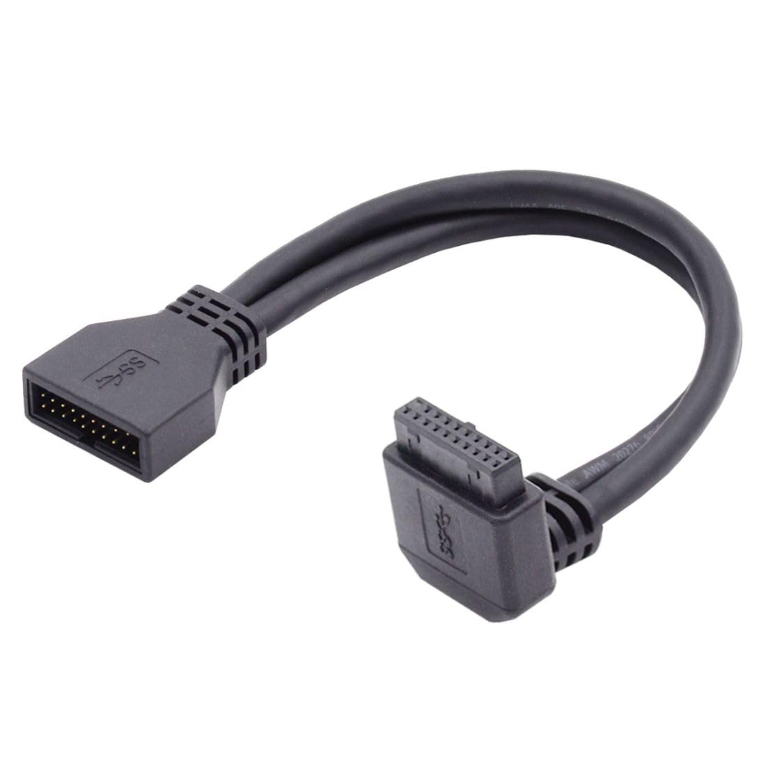Thumbnail 3 de Chenyang USB 3.0 Frontpanel Header 19/20-polig 90° Verlängerungskabeladapter