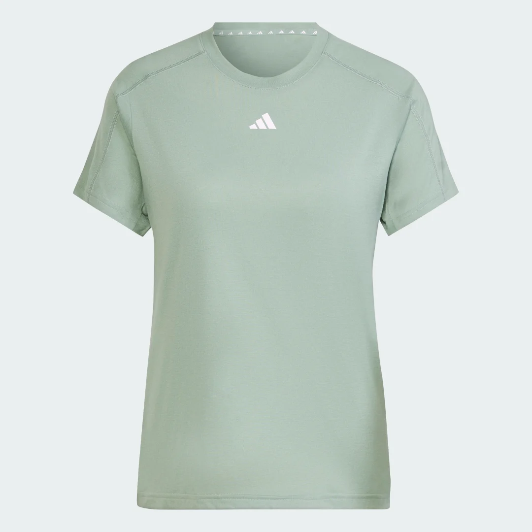 Detalle de Camiseta cuello redondo AEROREADY Train Essentials Minimal Branding - Adidas (Verde)