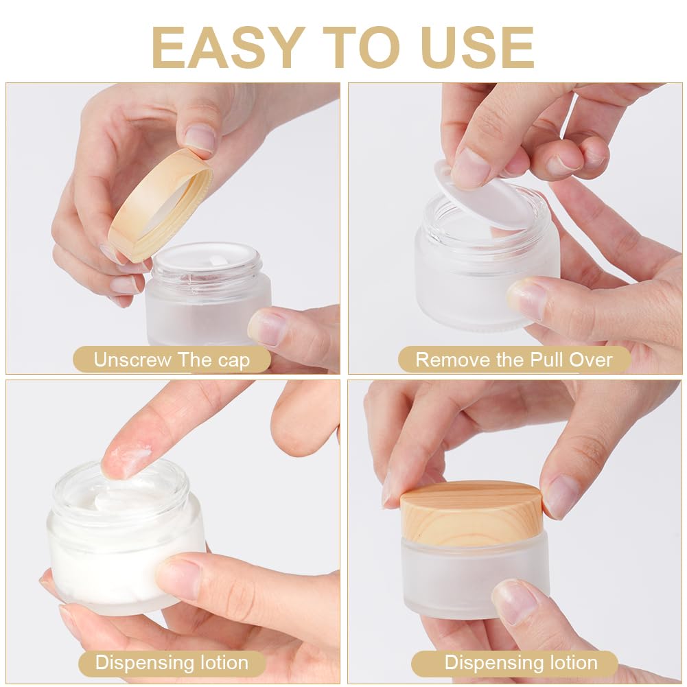 Thumbnail 3 de HOTUT Glas Cremedosen 30 ml (6 Stück) mit Deckel und Einlagen zum Befüllen