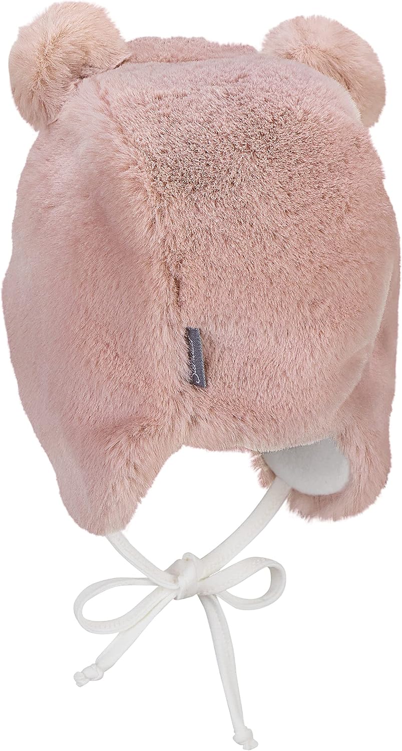 Detalle 2 de Sterntaler Baby Mädchen Bomber Hat Inka-Mütze (Inka-Mütze) in Rosa – mit Bindebändern und Öhrchen