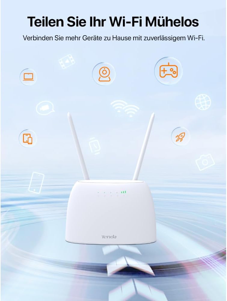 Thumbnail 5 de Tenda 4G07: 4G LTE WLAN Router für SIM-Karten – AC1200 Dualband, 2 abnehmbare Antennen, MU-MIMO