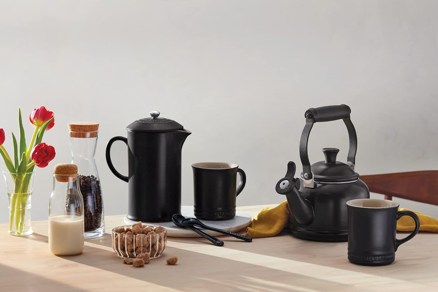 Thumbnail 3 de Le Creuset Stoneware Cafetière French Press, 1 Litre in Satin Black