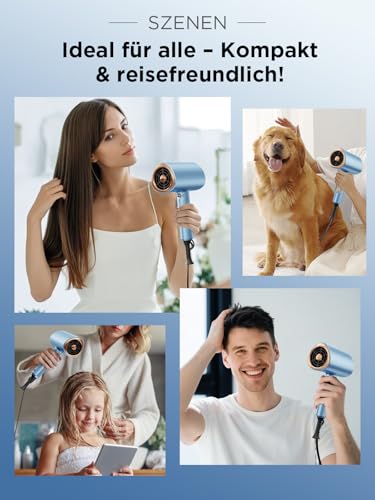 Thumbnail 7 de Kryvoth Ionen-Haartrockner 2000 W, faltbar, mit Diffusor und 3 Heizstufen