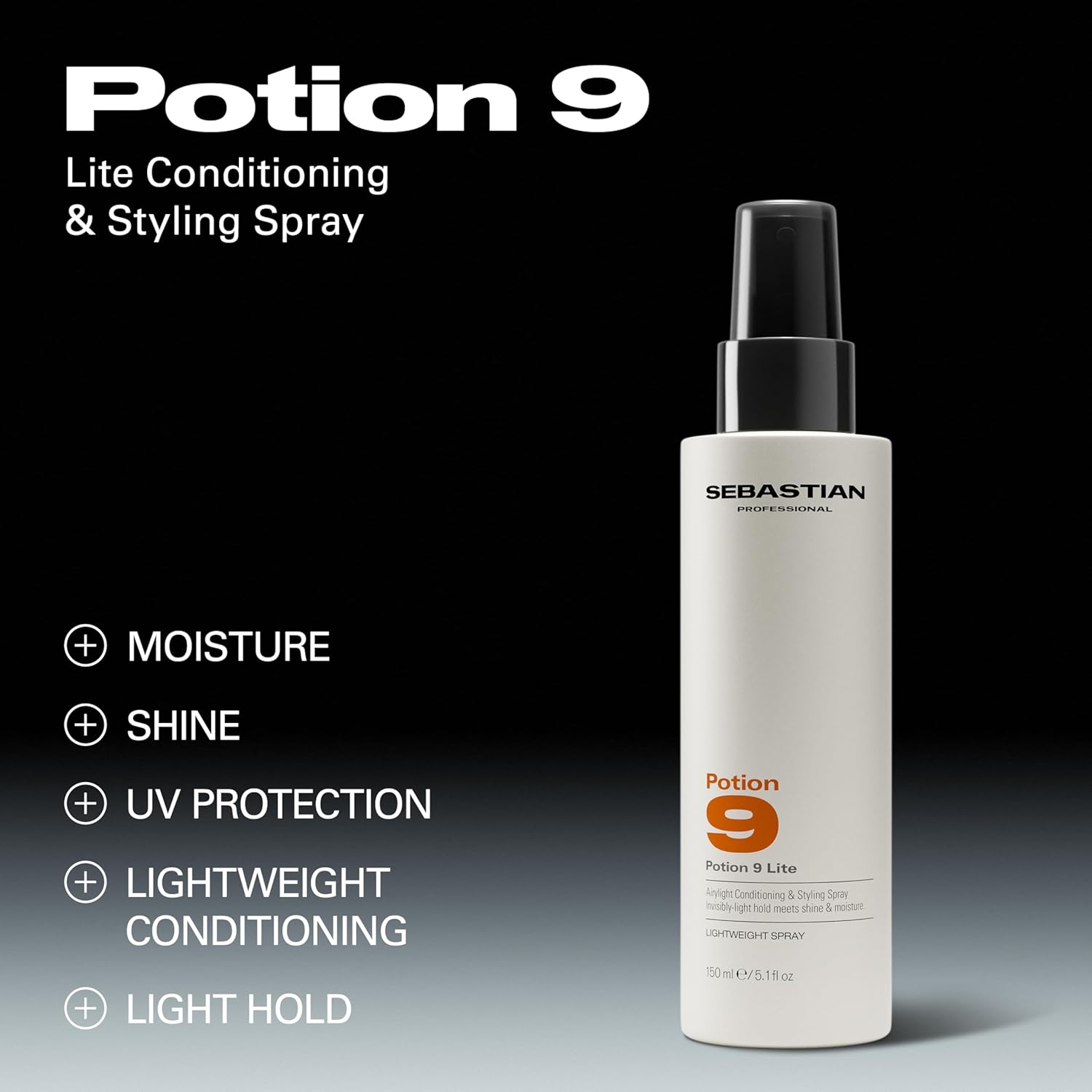 Thumbnail 2 de Sebastian Professional Potion 9 Lite Conditioning & Styling Spray (150ml) – adds shine, UV protection & light hold