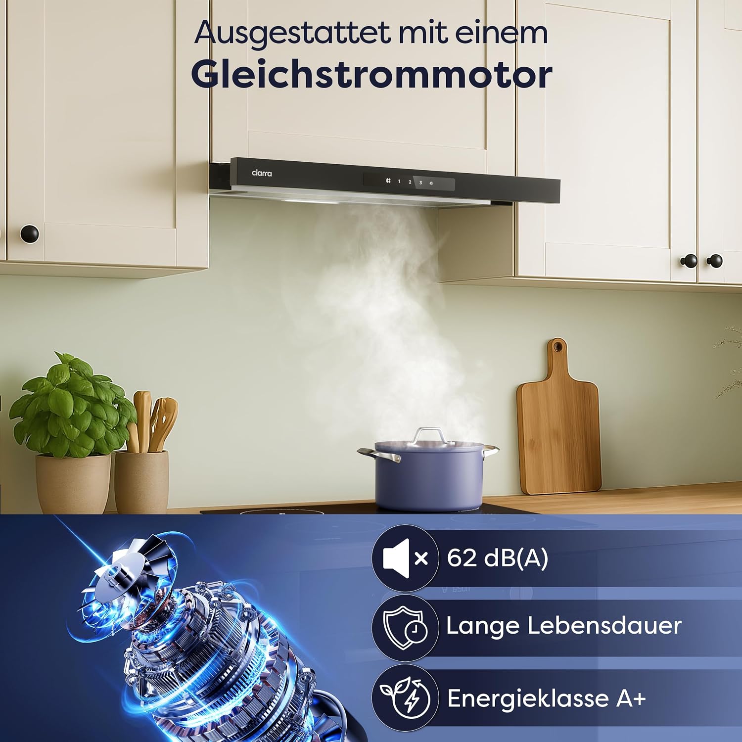 Detalle de CIARRA CBCB6909A Dunstabzugshaube 600 m³/h