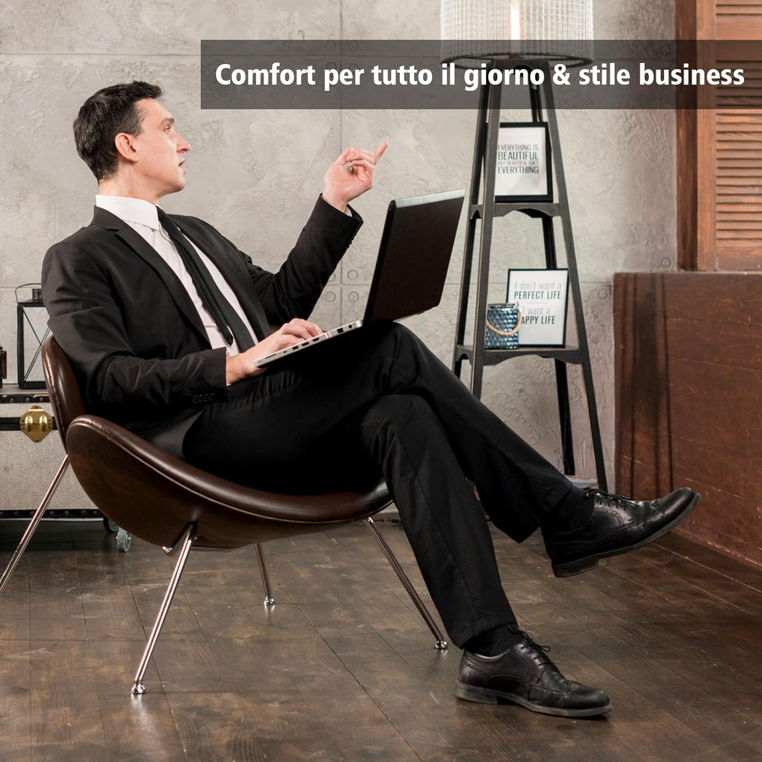 Thumbnail 6 de LOFIR Calzini uomo eleganti in cotone traspirante, senza elastico e senza cuciture (confezione da 6 paia)