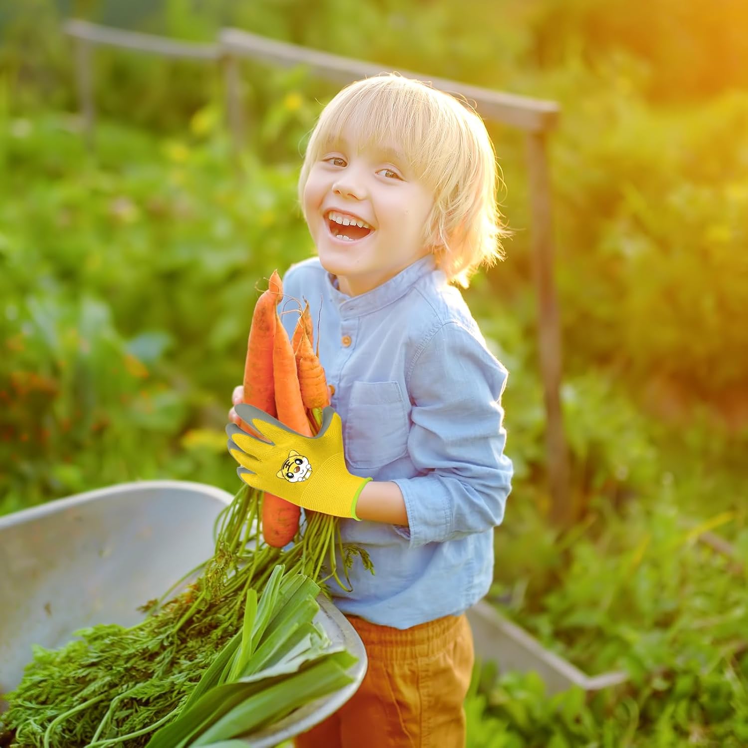 Thumbnail 5 de OSDUE Guanti da lavoro da giardino per bambini Flower Power (set di 3) 2-4 anni