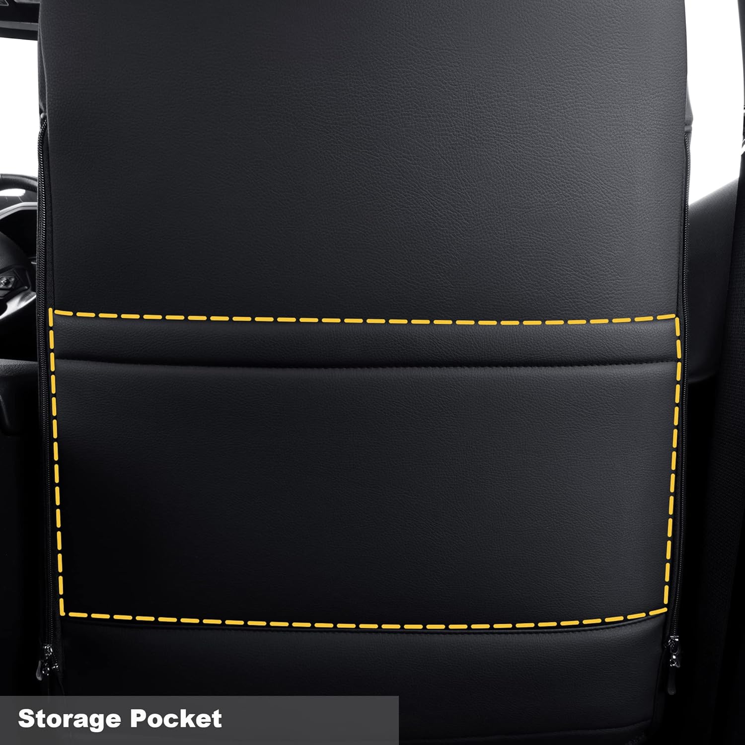 Detalle de LUCKYMAN CLUB 2 Front Tacoma Seat Covers – Custom Fit for 2016-2021 Tacoma Crew/Extended Cab (Black, 2 pcs)