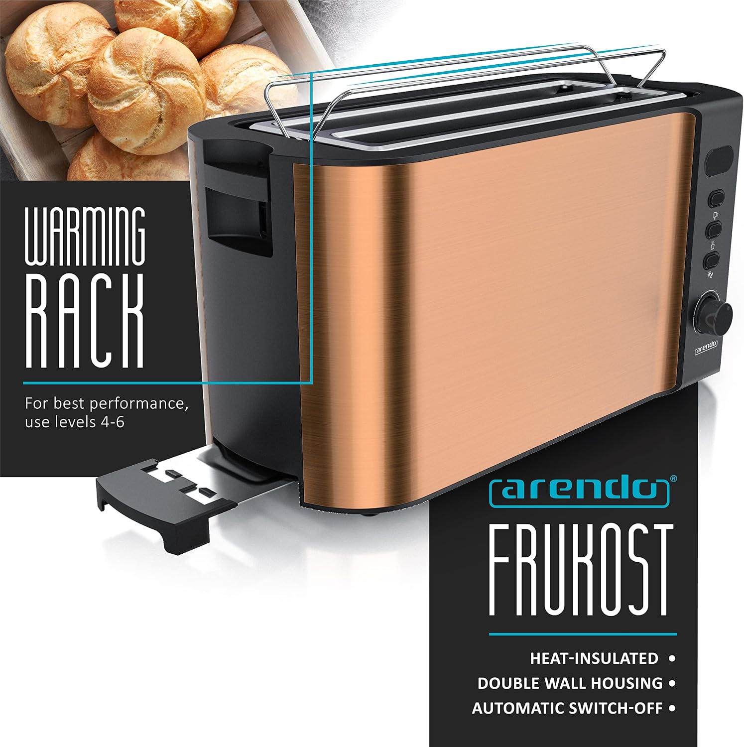 Thumbnail 1 de arendo Frukost 4-slice toaster 1500 W